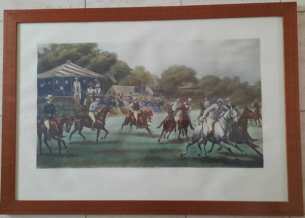 Grafica & Litografie: Lithografie "Polo at Ranelagh" von Cuthbert Edward Bradley – Usato da Filisur venduto da Mezzaun159Zip