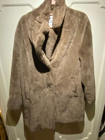 DAMEN JACKE-FLAUSCHIG-BROWN