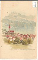 Gersau - Generalansicht - Litho