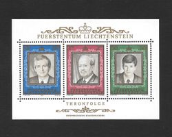 Liechtenstein Block 885 ** Thronfolge 6.6.1988
