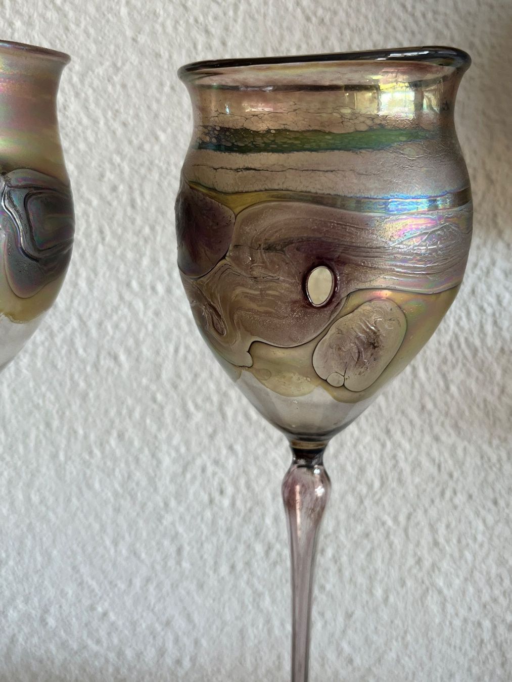 Bicchieri: 2 edle Glas Pokale, signiert – Usato da Stetten AG venduto da Brissago25 4