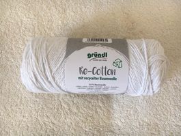 Re-Cotton Gründl Garn 100g NS.4/5 weiss 10