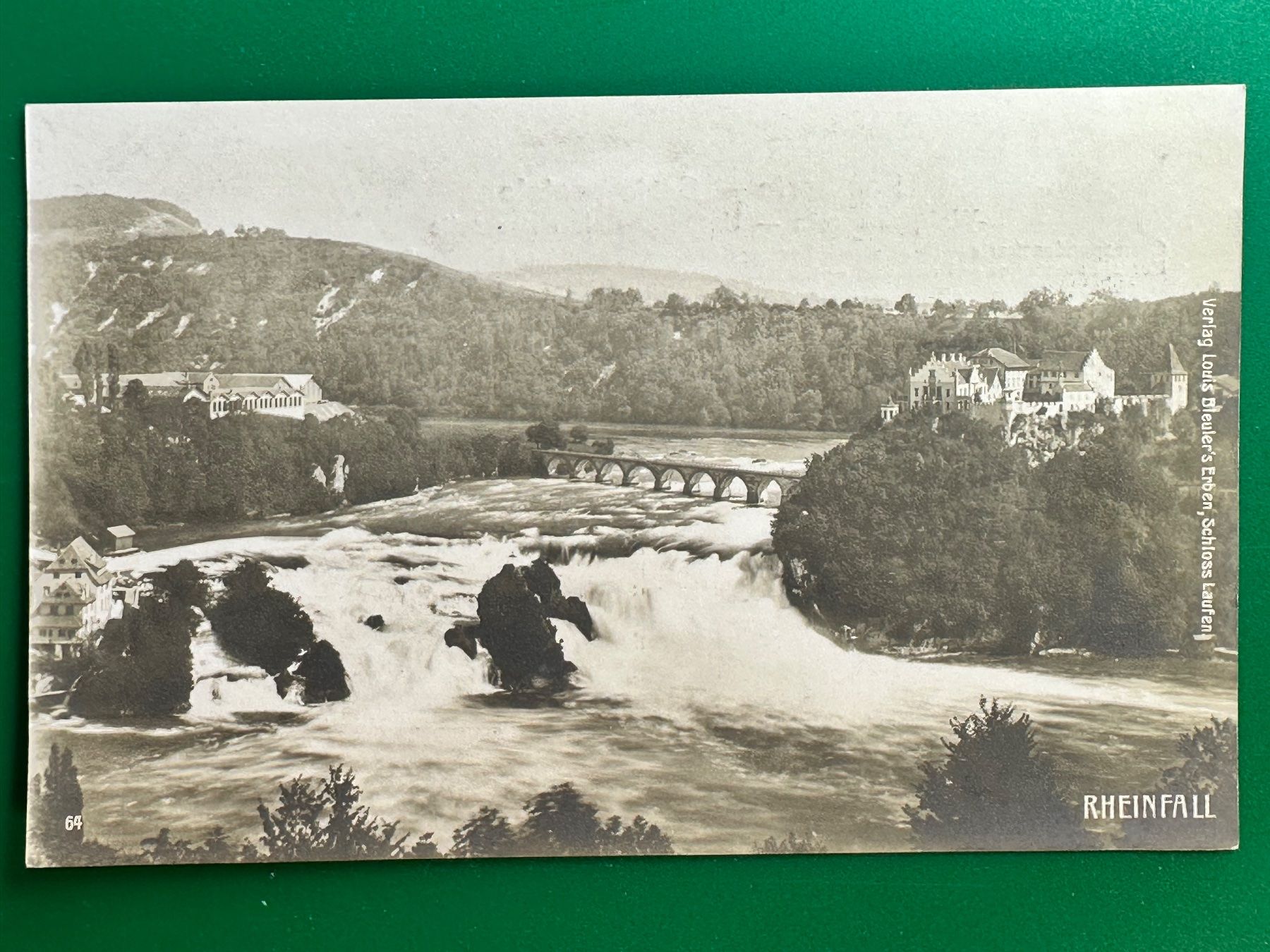 Cartoline postali: Rheinfall - mit Stempel Schloss Laufen – Usato da Steg VS venduto da danwer74