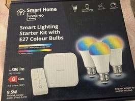 Smart Lighting Starter Kit Livarno E27 Colour Bulbs