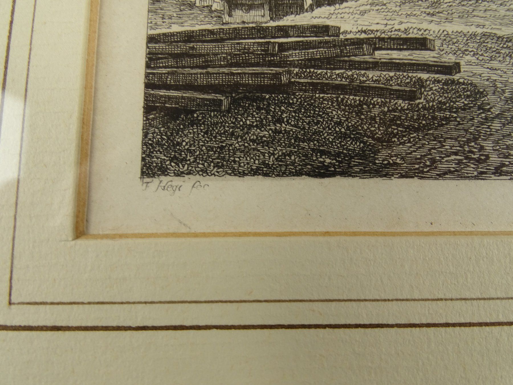 Incisioni: KAPPEL, KLOSTERKIRCHE, KUPFERSTICH 1830 – Usato da Grüningen venduto da Kartensammler 3