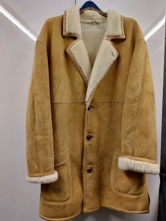 Saint Phil Herren Leder Jacke mit Lammfell Futter