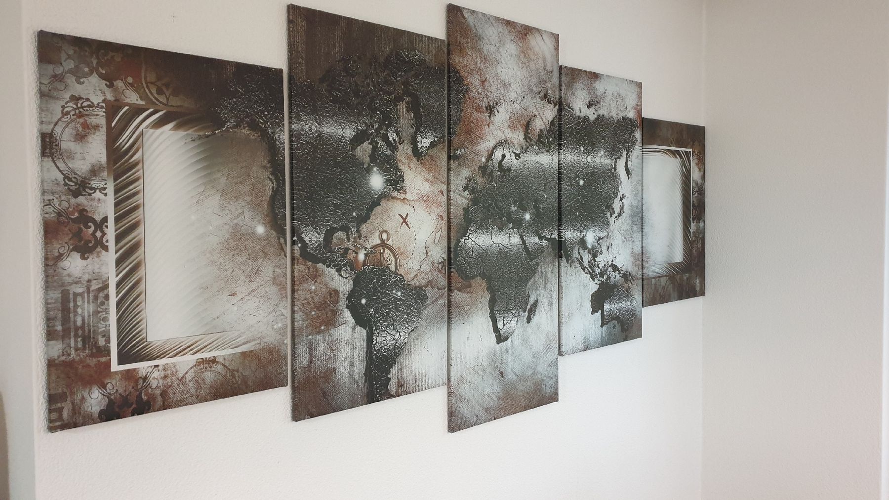 Foto & Immagini: 5-Teiliges Bild Weltkarte – Usato da Wetzikon ZH venduto da Patrick781