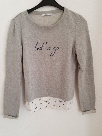 EDC Sweatshirt mit Bluse Gr. XS
