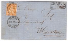 Lettre Chargé de Luzern pour Haemikon le 22.X.67