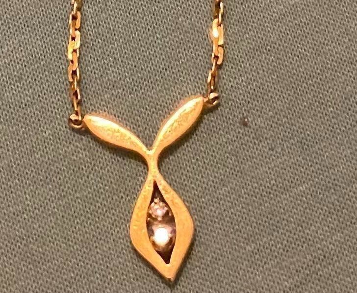 Ketten: Collier Kette Gold 750 mit Brillanten – Gebraucht aus Pfungen von Outlet64 2