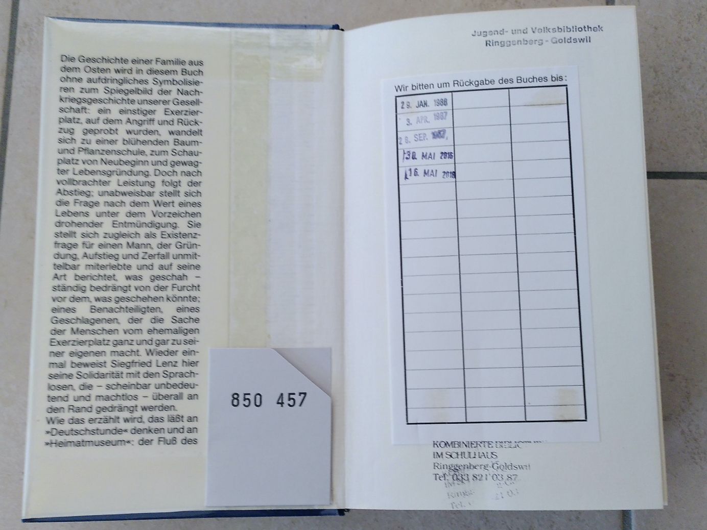 Libri: Exerzierplatz - Siegfried Lenz – Usato da Brugg AG venduto da olamim 2