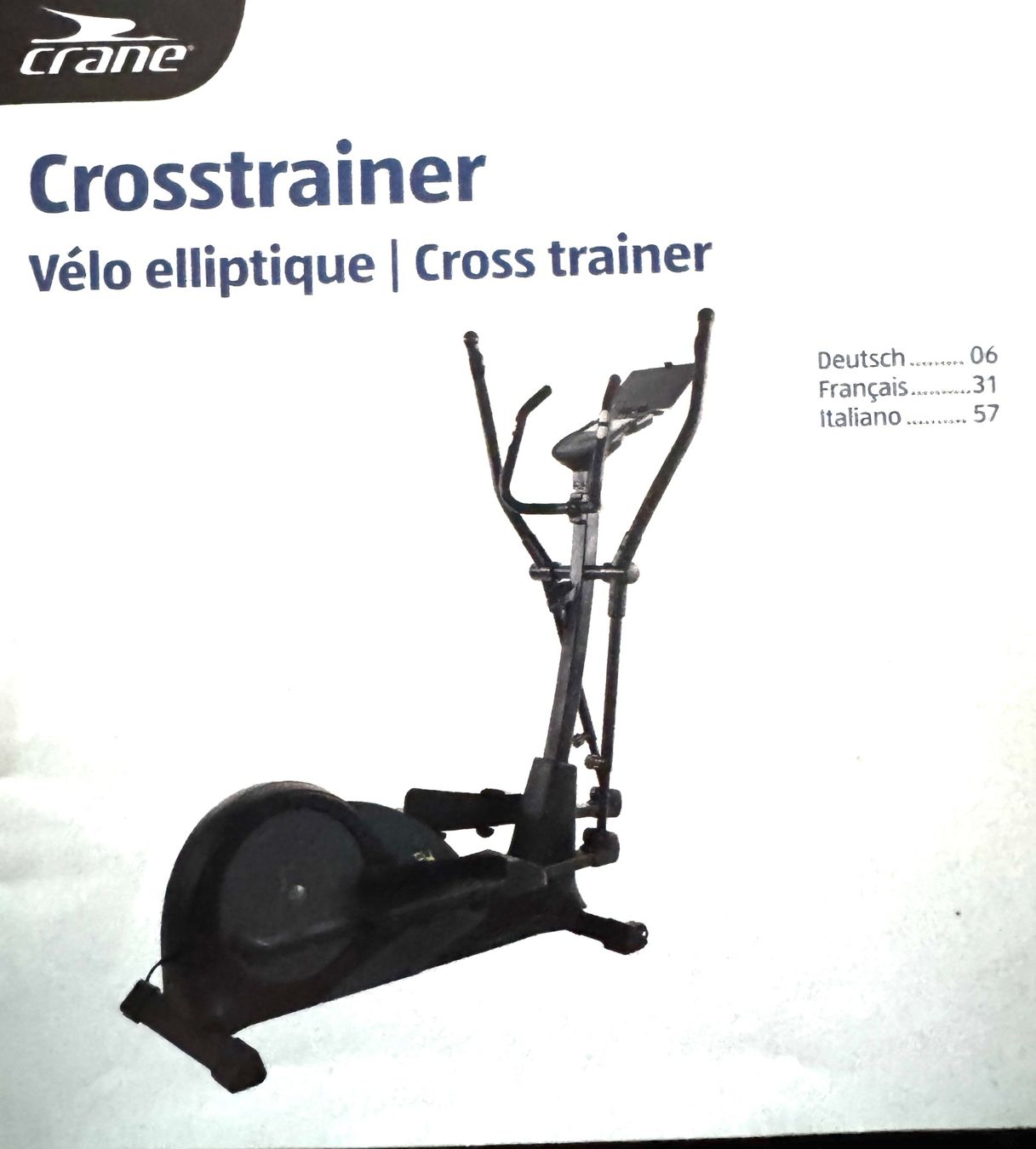Hometrainer: Crosstrainer Crane schwarz – Gebraucht aus Winterthur von Marcello5503