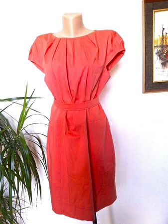 Robe Corail BOSS (Hugo Boss) Ceinturée & Plissée – Taille L