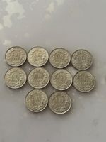 10 x 1 Franken 1965  Silber  Stgl
