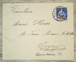 TR59 Enveloppe + Timbre Suisse 1921