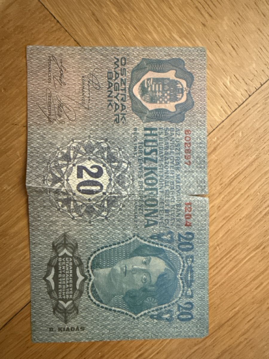 Banconote: Alte 20er Krone Banknote aus Ungarn – Usato da St. Gallen venduto da Pepita03 1