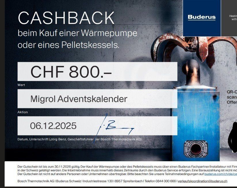 Gutscheine: Buderus Gutschein – Neu und originalverpackt aus Rohrbach von Zidane6