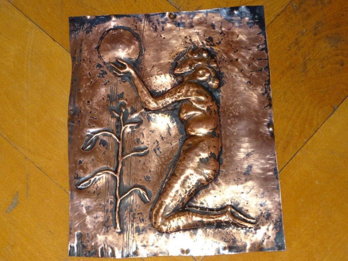 Sculture & Statue: Akt Relief / Kupfer – Usato da Esslingen venduto da eintagammeer 4