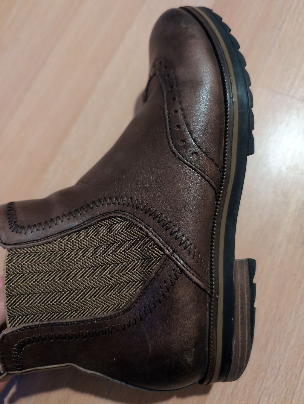 Damenschuhe: Remonte Brown thick Leather Ankle Boots - Size 36 - Fall Sty – Gebraucht aus Glis von liv_m7w8 2