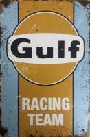 Blechschild Gulf Öl Tuning Kultmarke 80er 90er Formel 1 DTM