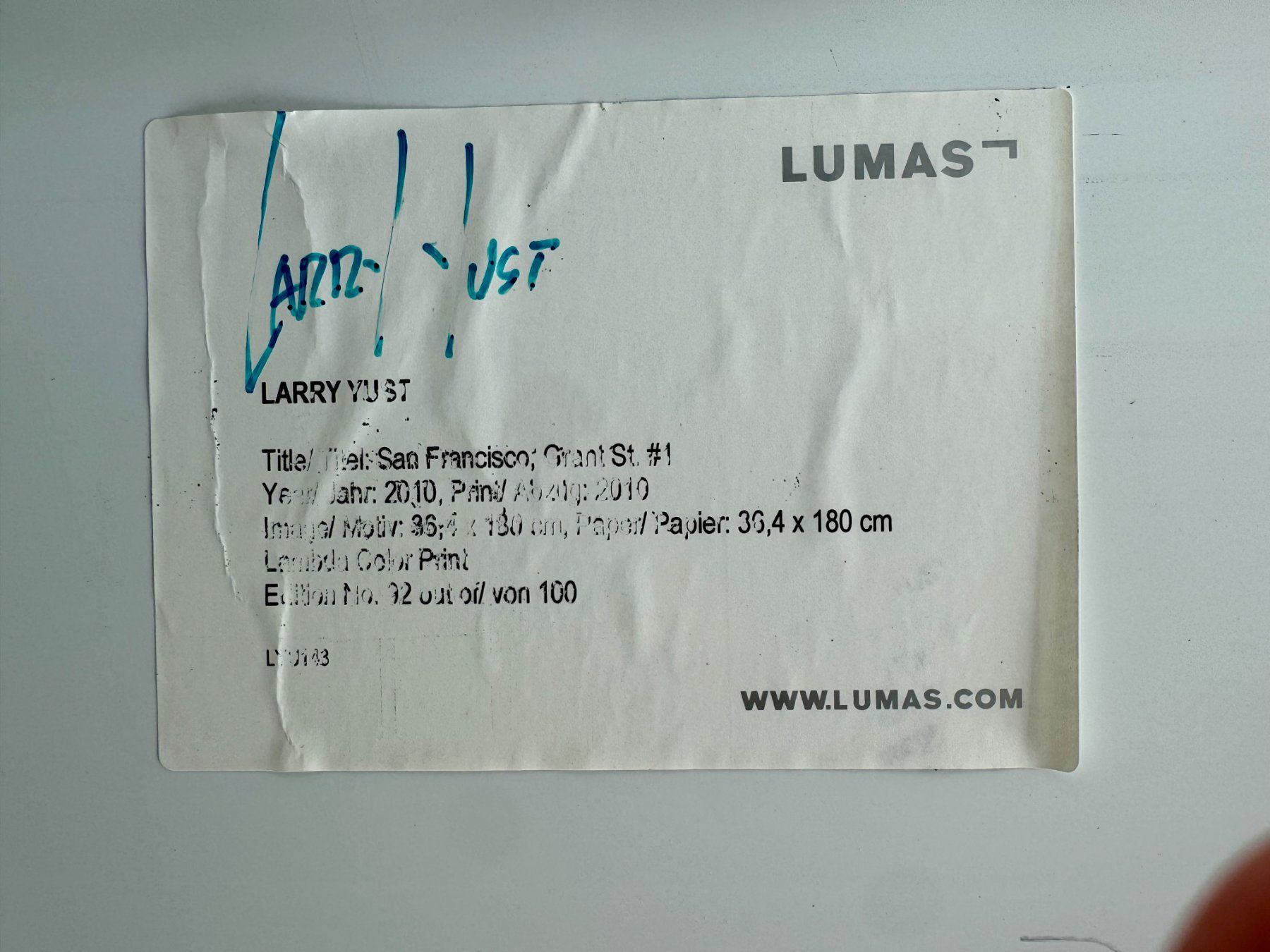 Foto & Immagini: Limitiertes Bild von Larry Yust – Usato da Niederhasli venduto da Mue01 1