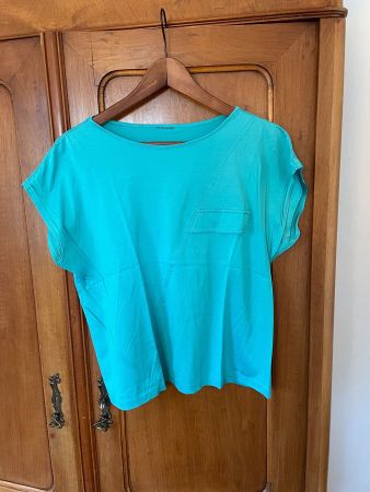 Vintage T-Shirt Türkis, Gr. M, 100% Baumwolle