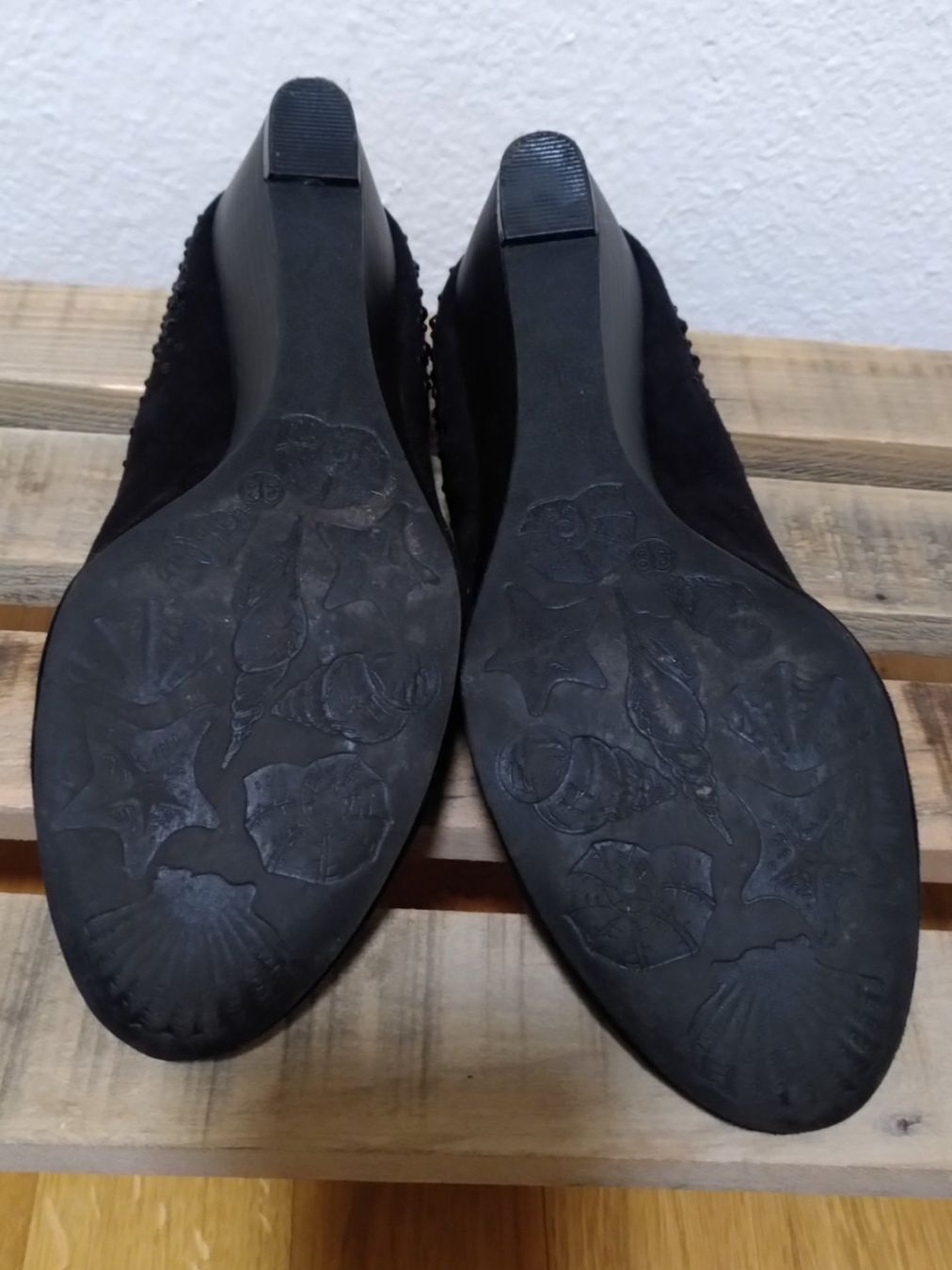 Graceland Damenschuhe: Schwarze elegante Graceland Keilschuhe mit Strass – Gebraucht aus Kriens von Wolly85 3