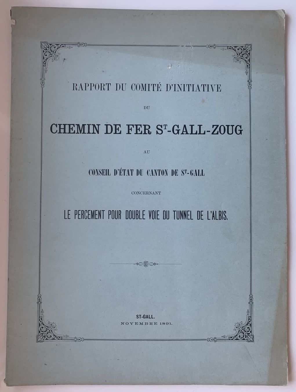 Libri: Chemin de Fer St-Gall-Zoug, 1891 – Usato da Volketswil venduto da zwitsch33