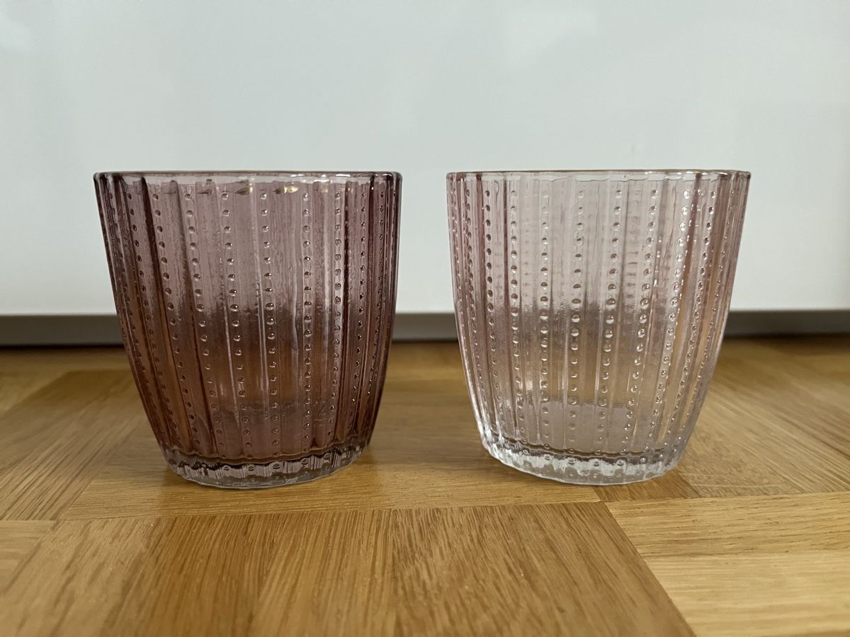 Portacandele: 2er Set lila Windlichter – Usato da Kilchberg ZH venduto da celinaemi