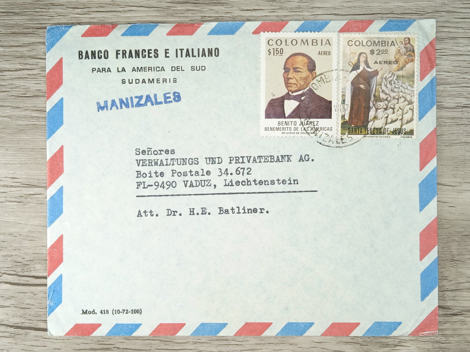 Tutti i francobolli: TR05 Enveloppe + Timbre Colombie 19xx – Usato da Cousset venduto da Patrick_Collections