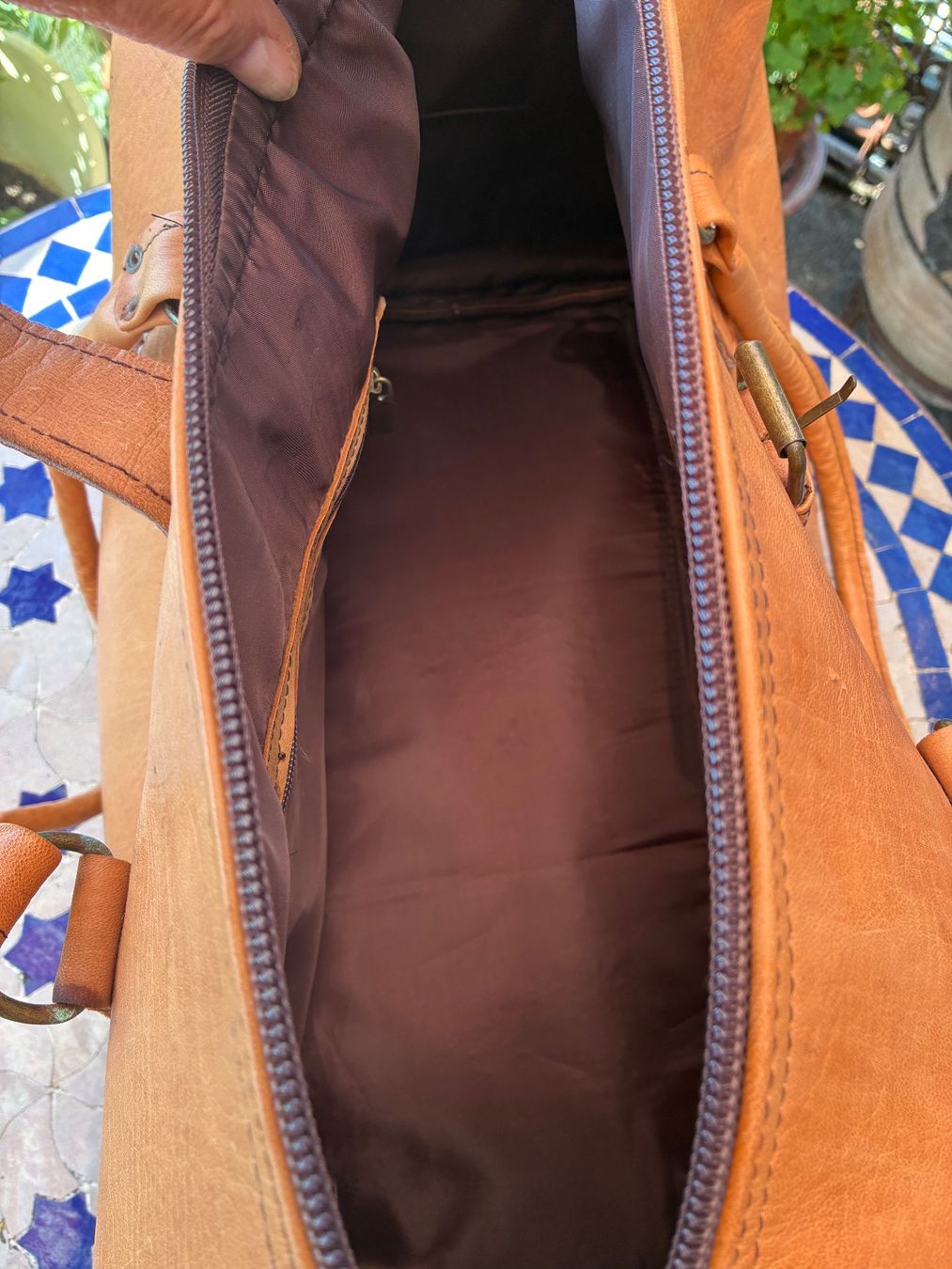 Borse: Reisetasche aus echtem Leder aus Marokko – Usato da Zürich venduto da thetschi 3