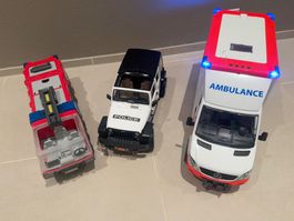 Feuerwehr, Polizei und Ambulance Spielautos ca 30-40 cm