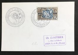 KARTE FRANKREICH 1957