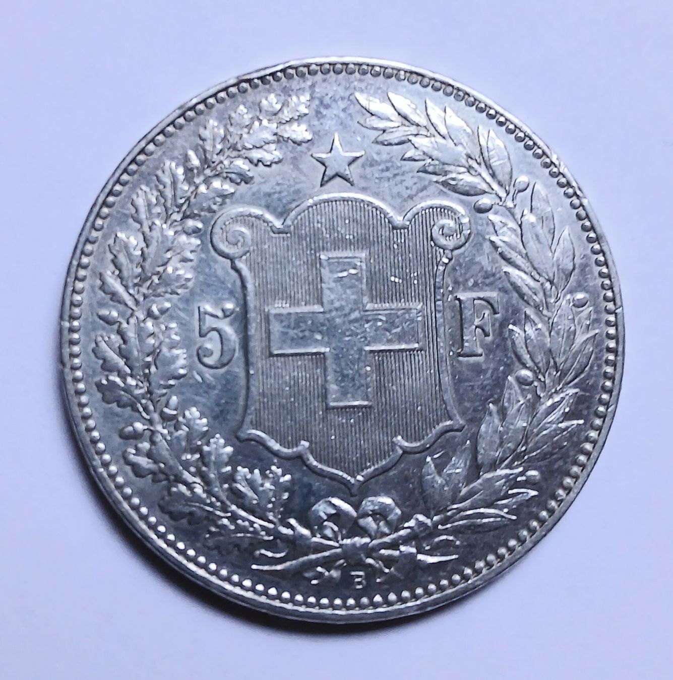 Alle Münzen:  5 Francs argent  1889 – Gebraucht aus Sciernes-d'Albeuve von Dojo004
