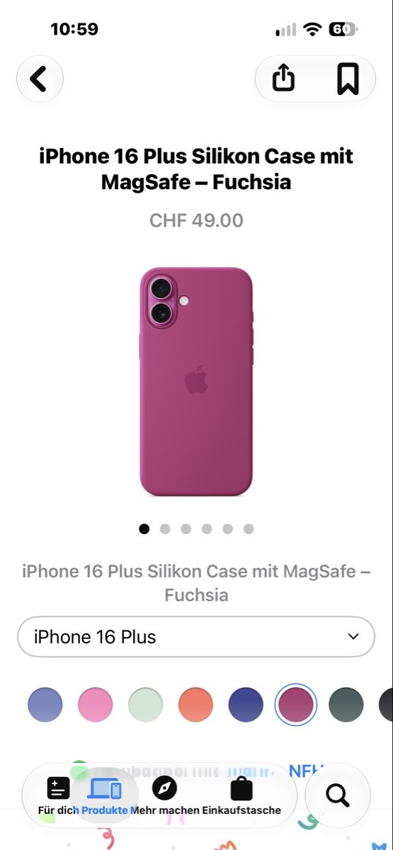 Apple Covers & Schutzfolien: Original Apple Cover Silikon, iPhone 16 Plus – Gebraucht aus Luzern von mar_x96f 5