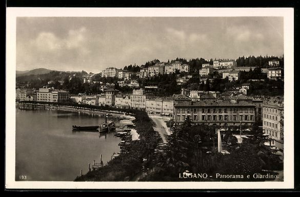 Ansichtskarten: AK Lugano, Panorama e Giardino – Gebraucht aus Berlin von bartko-reher