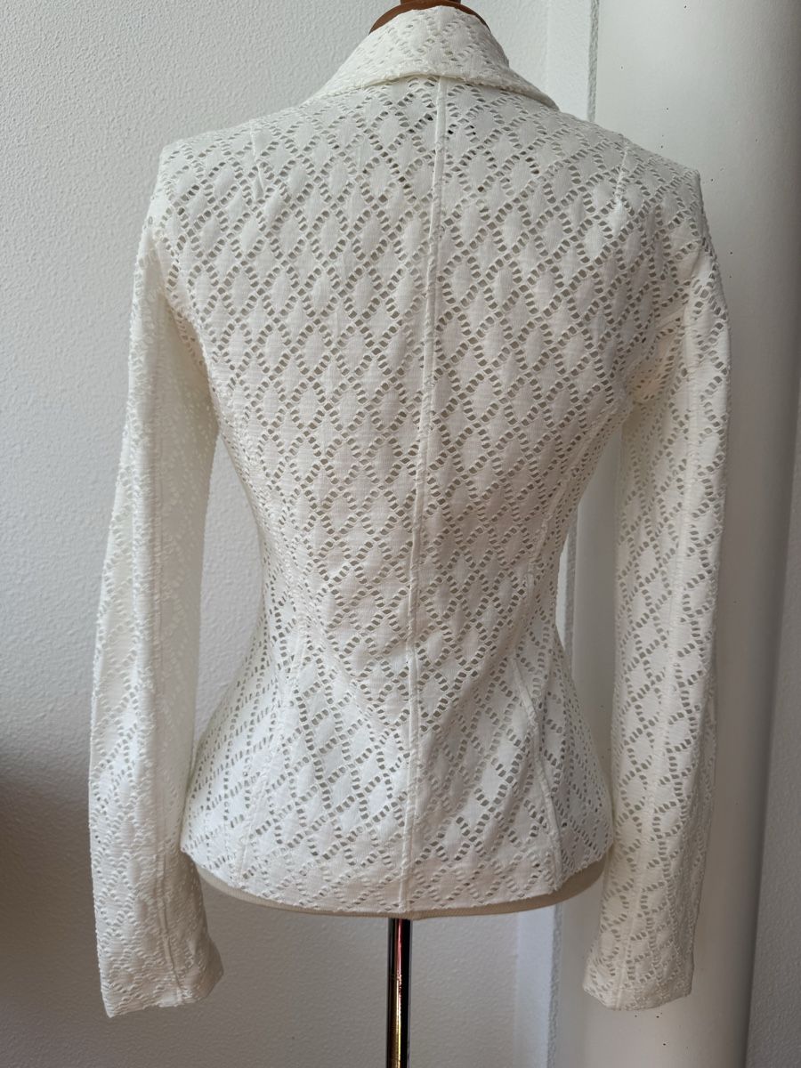 Comma Giacche: Blazer blanc ajouré COMMA, taille 36  – Nuovo (secondo la descrizione) da Morges venduto da sandy069 4