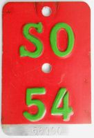 Velonummer Solothurn SO 54