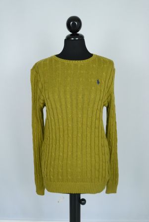 Polo Ralph Lauren Men’s Olive Green Cable-Knit Sweater – S