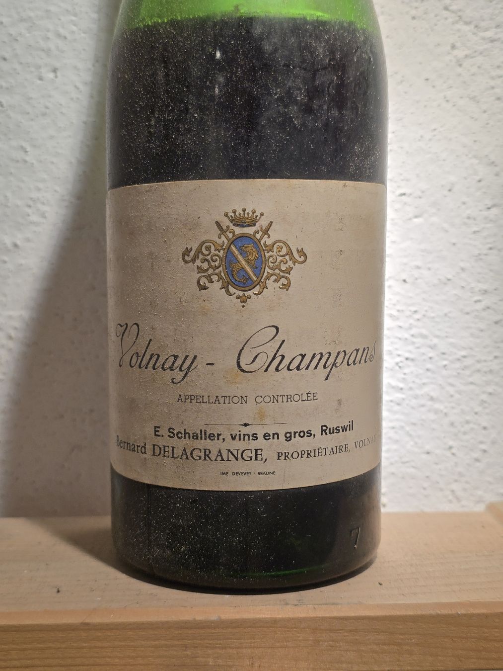 Vino: Volnay-Champans 1961 – Bernard Delagrange – Usato da Würenlos venduto da Lea.Maria.Hotz 1