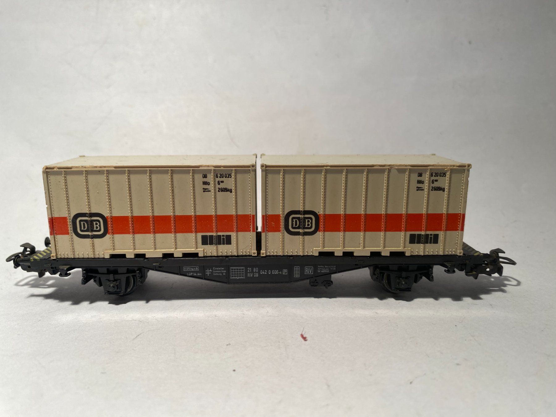 Märklin Modelleisenbahnen: Märklin Containerwagen DB weiss, AC Achsen – Gebraucht aus Buchrain von Modellbahn11 1