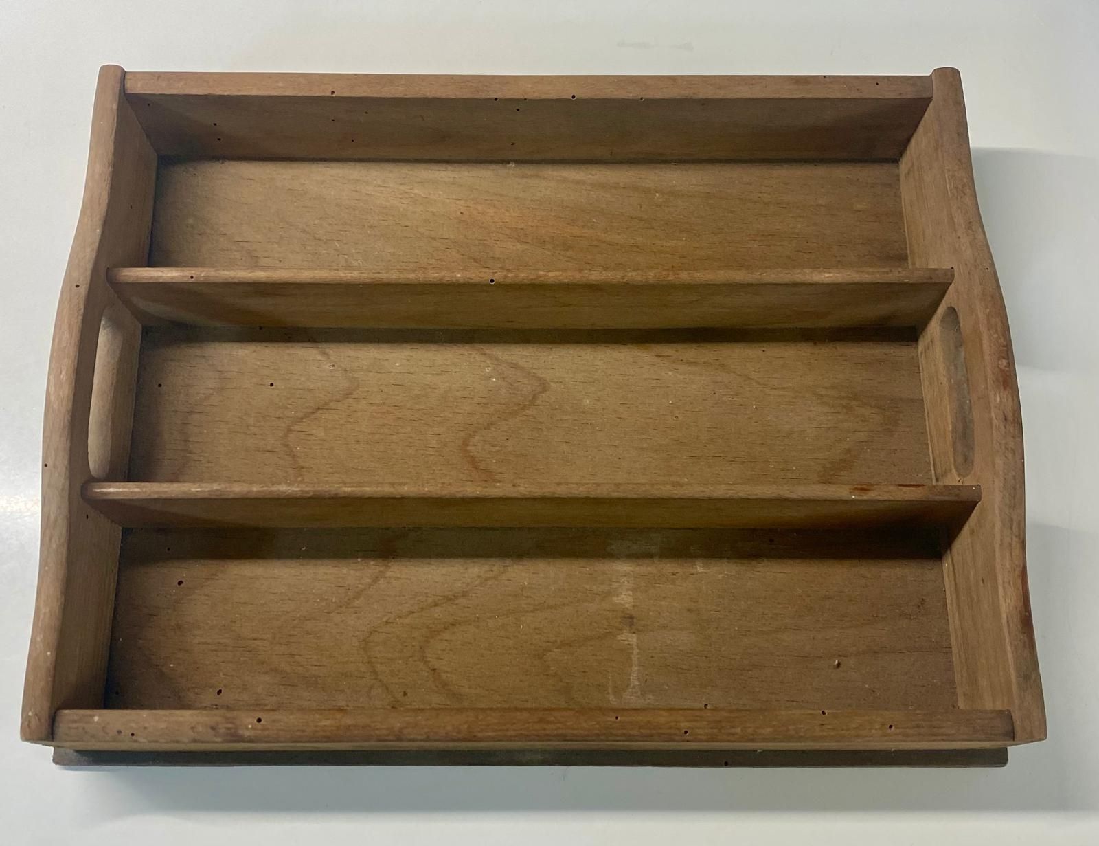Tutte le decorazioni: Holz-Serviertableau, Vintage Stil, 3 Fächer – Usato da Krauchthal venduto da MEWA01 1