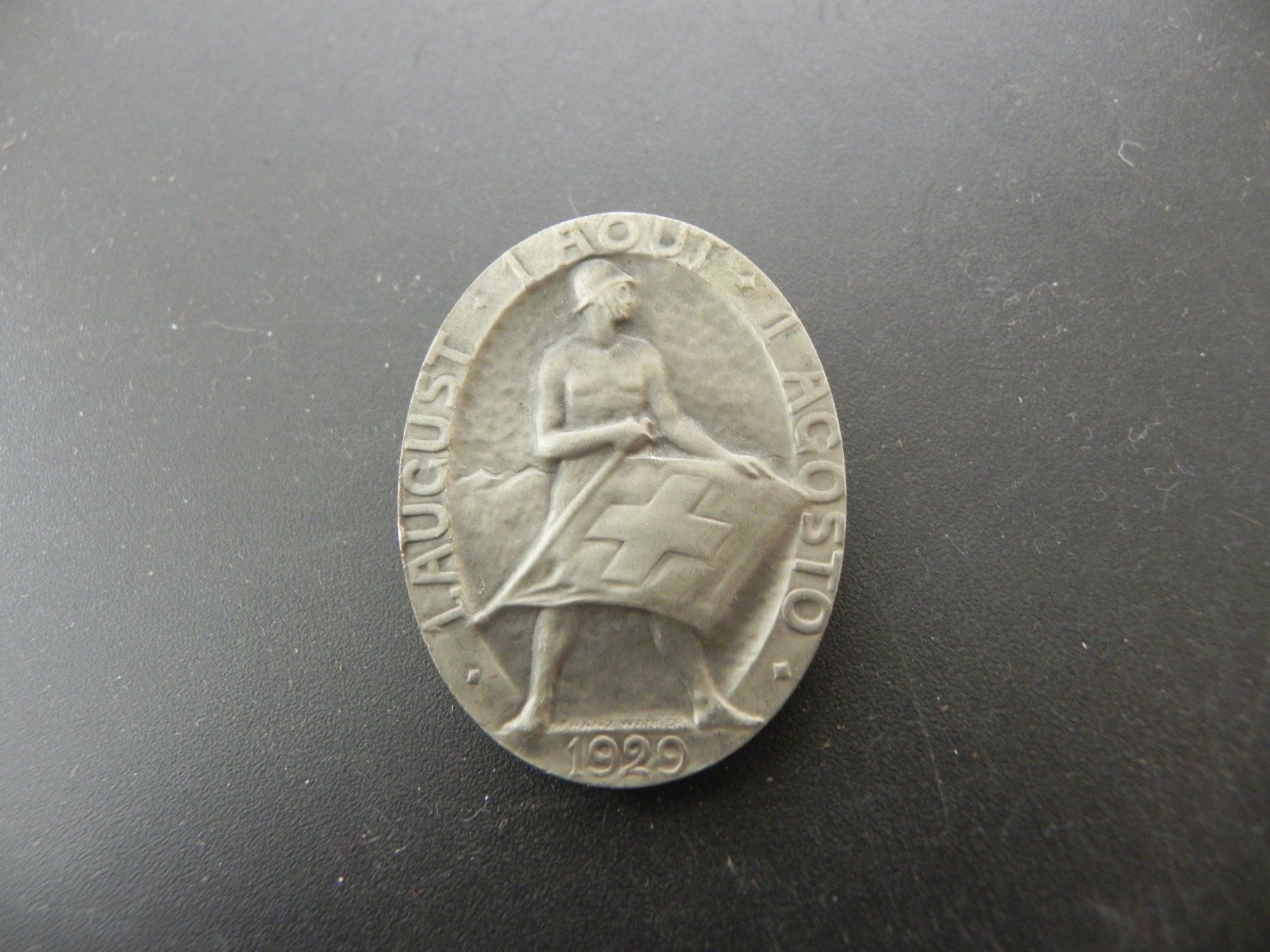 Spille & Fermagli: Altes Abzeichen 1. August 1929 – Usato da Biel/Bienne venduto da Gogolozi