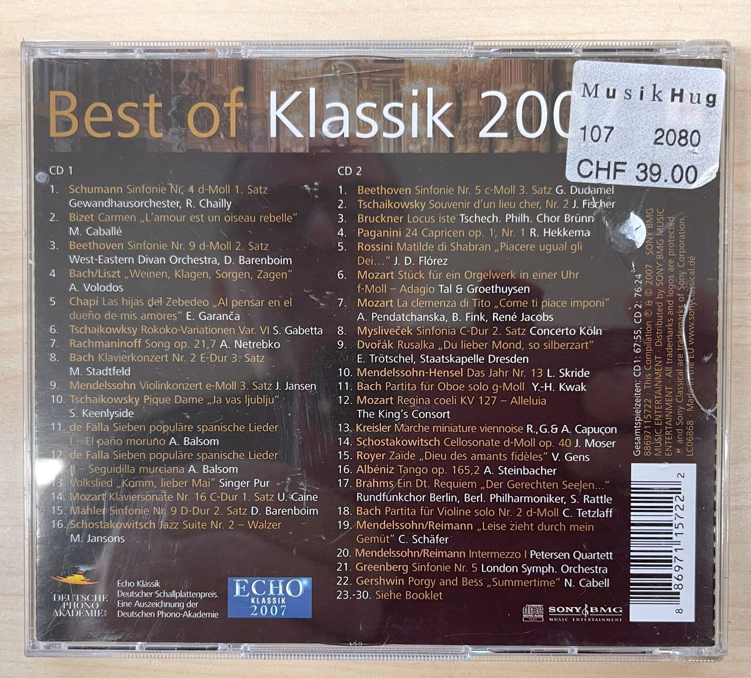 CDs: Best of Klassik 2007 - CD – Gebraucht aus Oftringen von Vucki 1