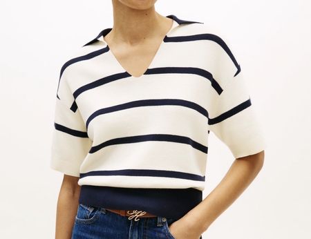 Feines Gestreiftes Polo-Shirt Damen Gr. S / M, Sommer Top ☀️