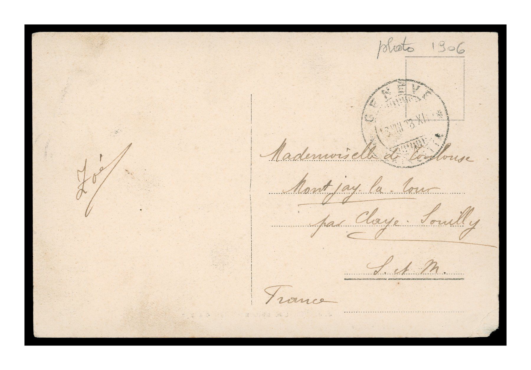 Ansichtskarten: LAC LÉMAN - 1906 "Soir d’orage" – Gebraucht aus Onex von gonsla01 1