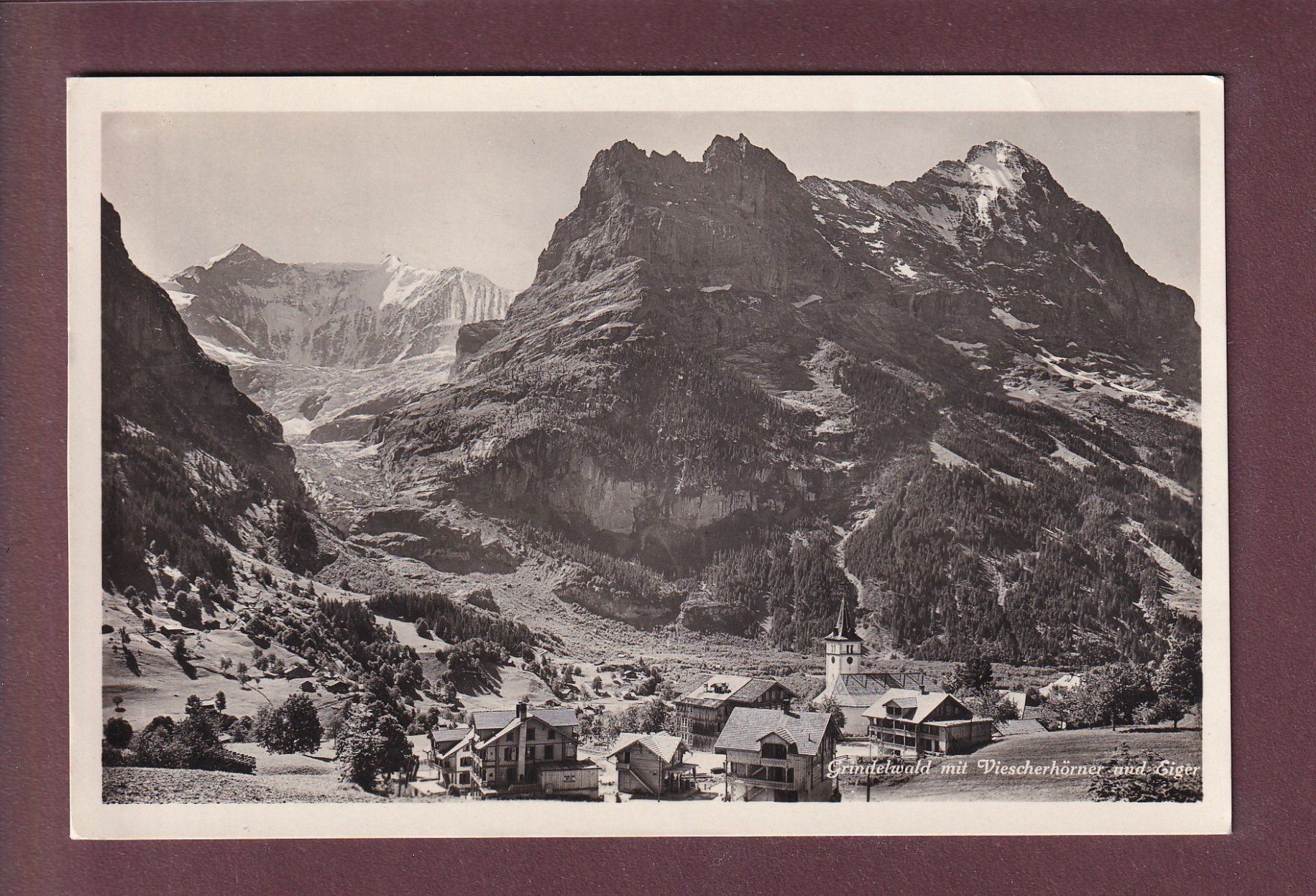 Ansichtskarten: GRINDELWALD - Viescherhörner - Eiger - 1936 – Gebraucht aus Pully von nicecards