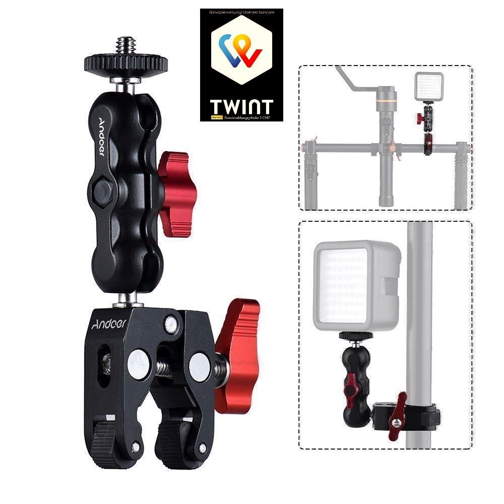 Treppiedi & Teste: ✅ Multifunktion Super Clamp Andoer – Nuovo e nell'imballaggio originale da Wittenbach venduto da ChinaSeidenstrasse