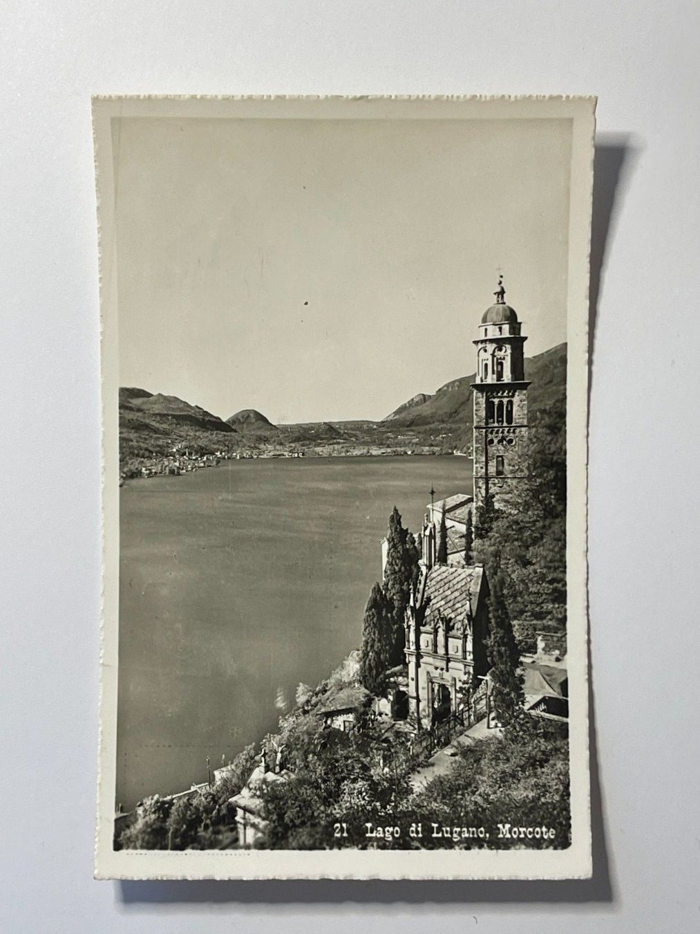 Ansichtskarten: Lago di Lugano, Morcote – Gebraucht aus Steg VS von _vinci_