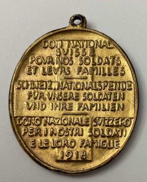 Schweizer Nationalspende Soldatenmedaille 1918 2